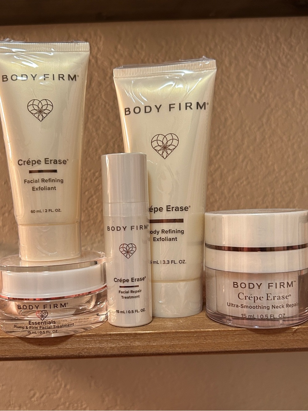 Crêpe Erase Body Firm 5-Pc Skincare Set New Sealed